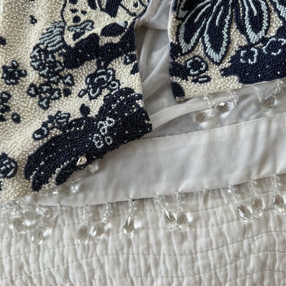 STAUD Cream and Blue Floral Dress - Picture 3 of 6